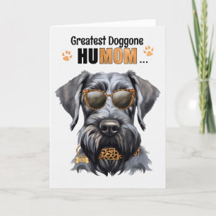 Tarjeta Festiva Gigante perro Schnauzer: el mejor día de la madre 