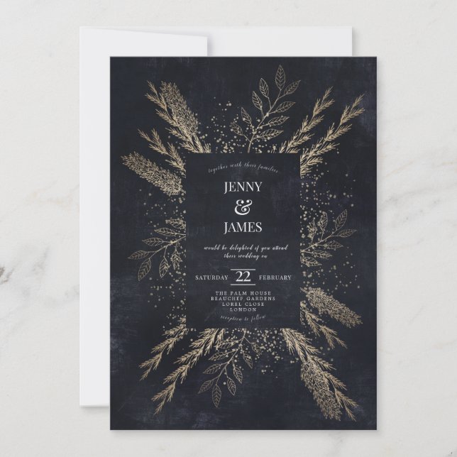 Tarjeta Festiva Gilded Meadow (Anverso)