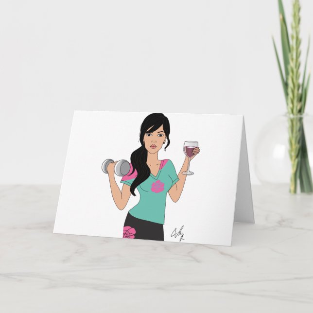 Tarjeta Festiva Gimnasio y el Wino (Anverso)