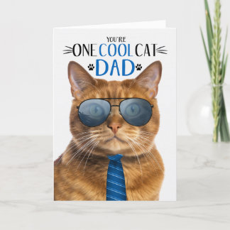Tarjeta Festiva Ginger Tabby Gato del gato del día de un gato en G