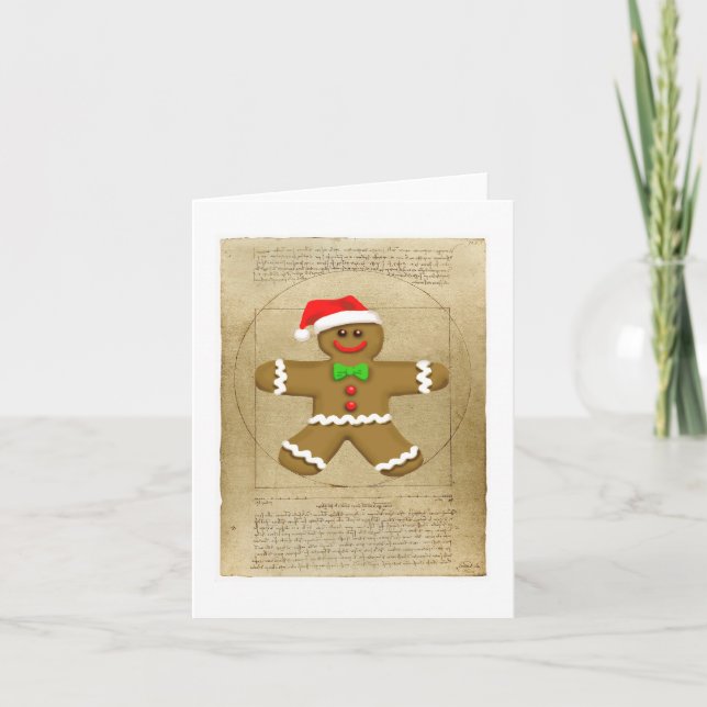 Tarjeta Festiva Gingerbread DaVinci note card (Anverso)