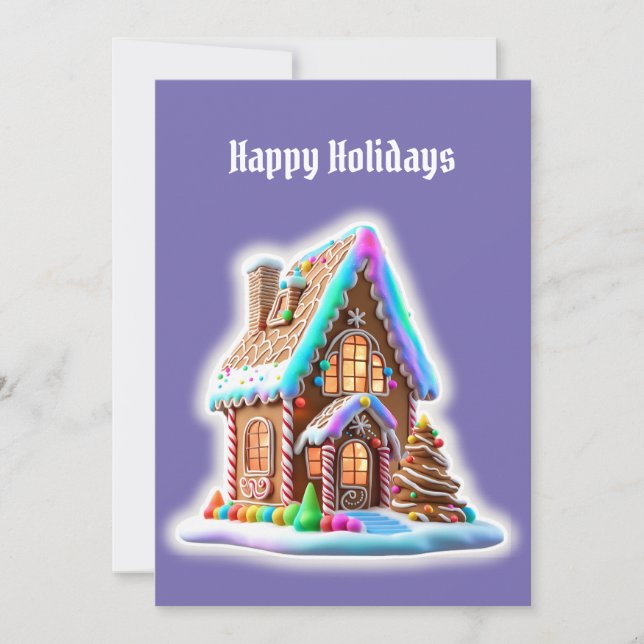 Tarjeta Festiva Gingerbread House Greeting (Anverso)