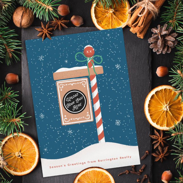 Tarjeta Festiva Gingerbread Para Vender Realtor De Rótulo (Subido por el creador)