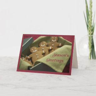 Tarjeta Festiva Gingerbread Seasons Greetings