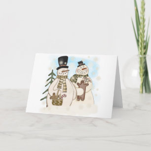 TARJETA FESTIVA GINGERBREAD SNOWMAN