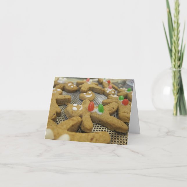Tarjeta Festiva gingerbreadmen (Anverso)