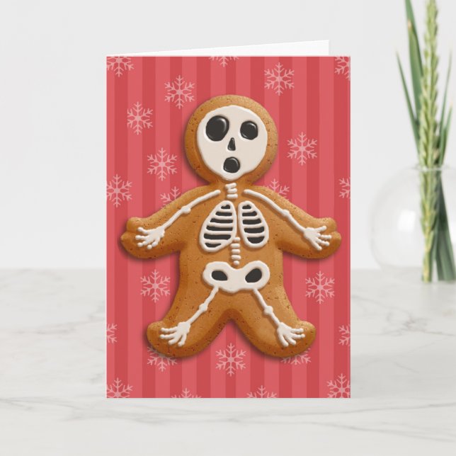 Tarjeta Festiva Gingerdead Man (sangre) (Anverso)