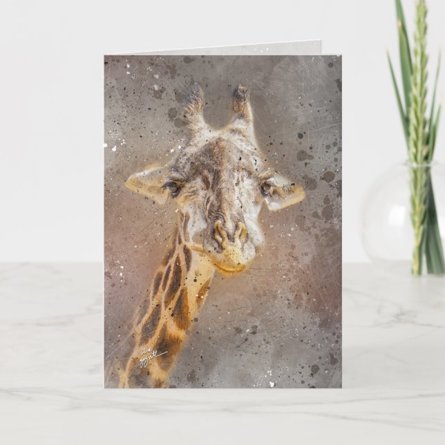 Tarjeta Festiva Giraffe Safari Jungle Animal All Occasion Blank (Anverso)