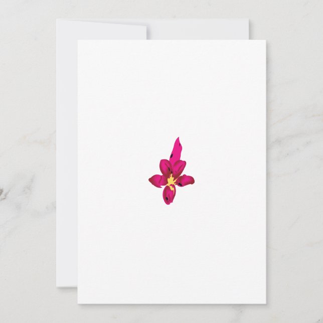 Tarjeta Festiva Girly Design, Light Gold, Purplish Red (Anverso)