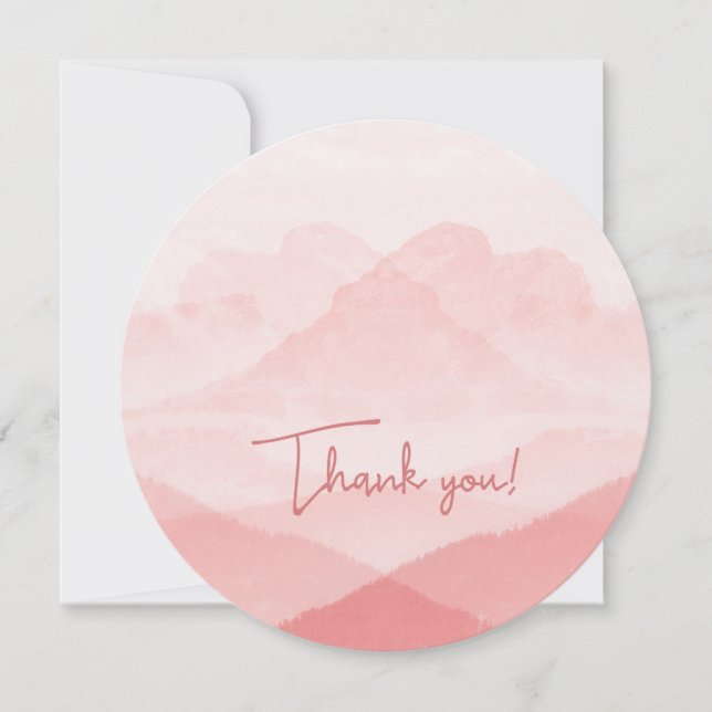 Tarjeta Festiva Girly Pink Gracias (Anverso)