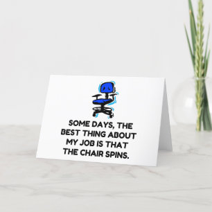 Tarjeta Festiva Giro de la silla de trabajo