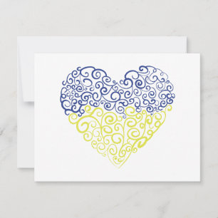 Tarjeta Festiva Giro espiral mehandi corazón Colores de la bandera