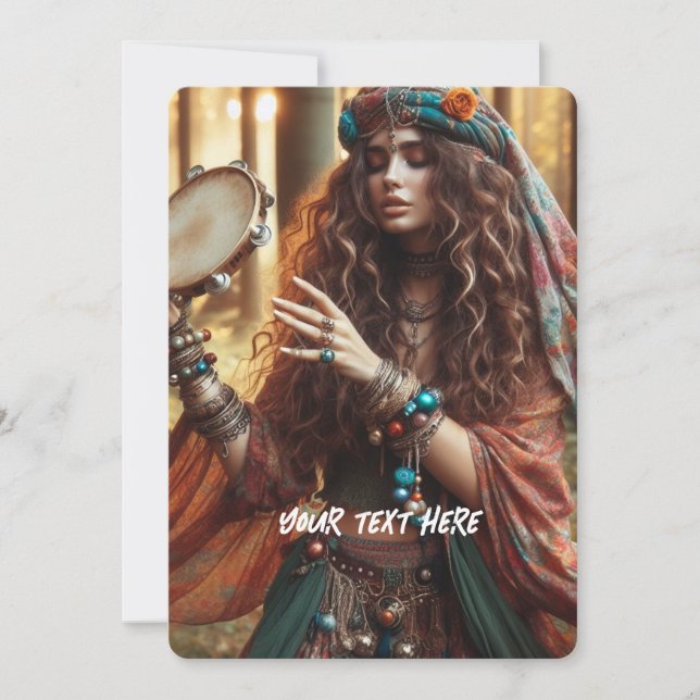 Tarjeta Festiva Gitana (Anverso)