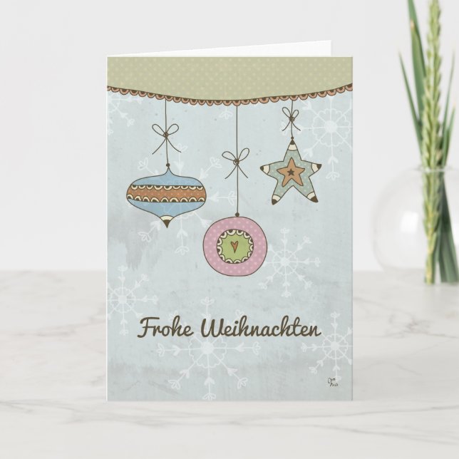 Tarjeta Festiva Glad Christmas (Anverso)