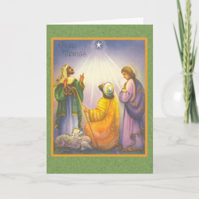 Tarjeta Festiva Glad Tidings (Anverso)