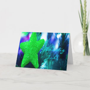 Tarjeta Festiva GlæDanés Jul, Godt Nytår Green Star