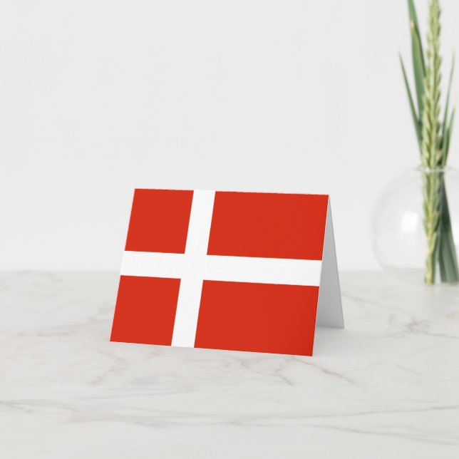 Tarjeta Festiva Glædelig julio con Dannebrog (Anverso)