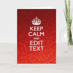Tarjeta Festiva Glamour Rojo Festividad Personalizada Mantener la 