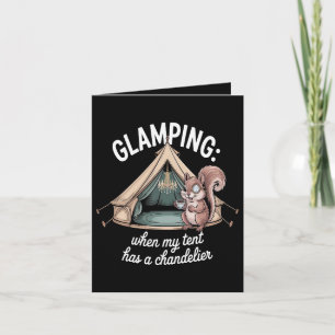 Tarjeta Festiva Glamping Cuando Mi Carpa Tiene Un Candil