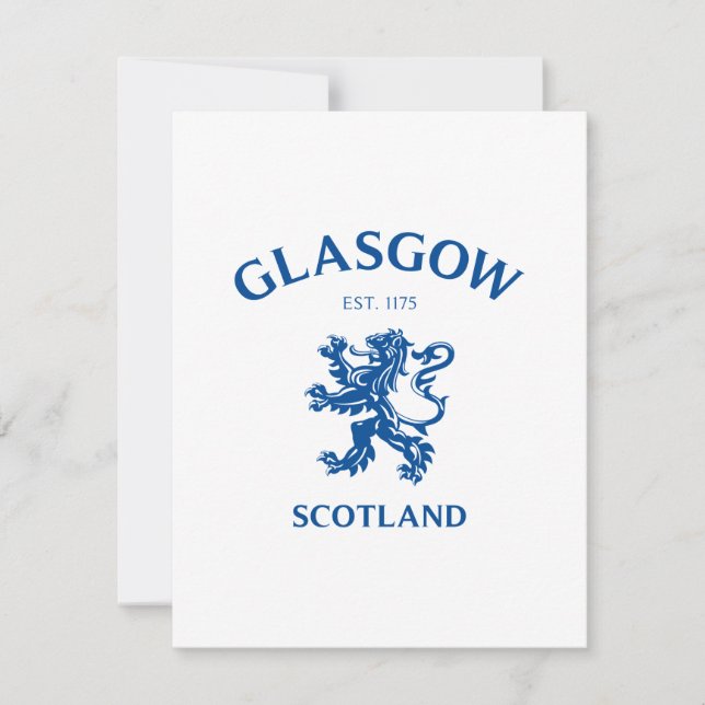 TARJETA FESTIVA GLASGOW, ESCOCIA (Anverso)