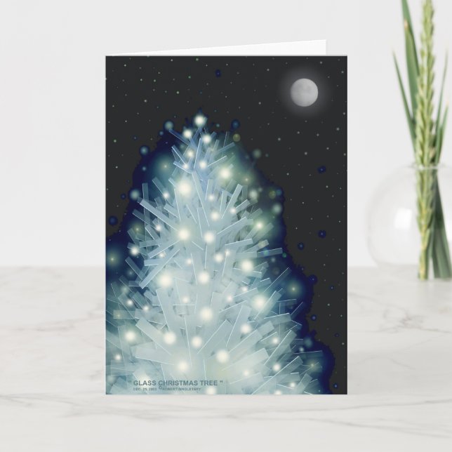 Tarjeta Festiva " GLASS CHRISTMAS TREE " de Robert Singletary (Anverso)