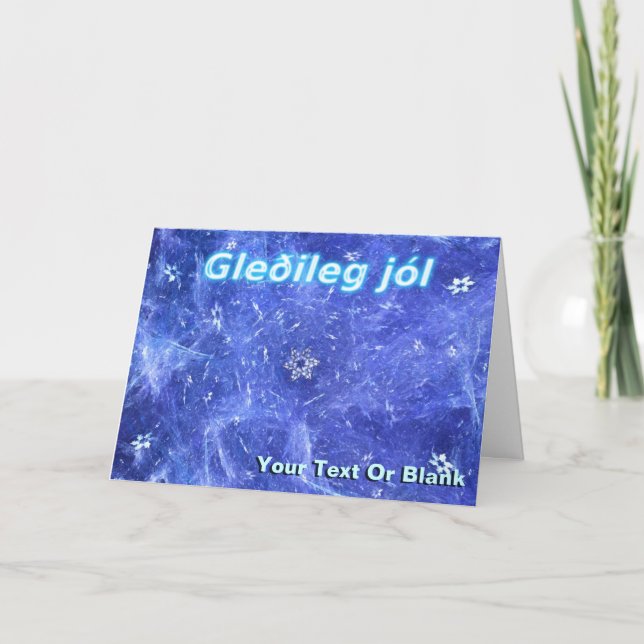 Tarjeta Festiva Gleðileg Jól - Blizzard (Anverso)