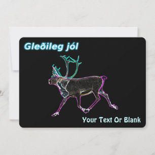 Tarjeta Festiva Gleðileg Jól - Caribou Eléctrico