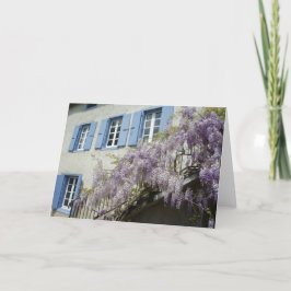 Tarjeta Festiva Glicinias en la floración