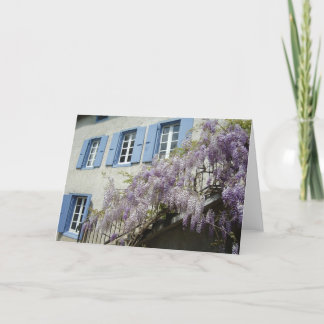 Tarjeta Festiva Glicinias en la floración