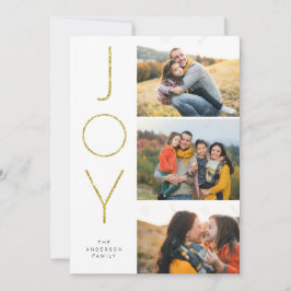 Tarjeta Festiva Glitter JOY 3 apilados Pix