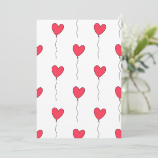 Tarjeta Festiva Globos de Corazón