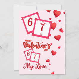 Tarjeta Festiva Globos de Corazón Rojo Feliz Día de San Valentín M