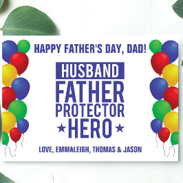 Tarjeta Festiva Globos Especial Día del Padre 