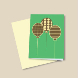 Tarjeta Festiva Globos simples Personalizado de eventos de feriado