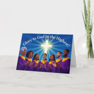 Tarjeta Festiva Gloria a Dios