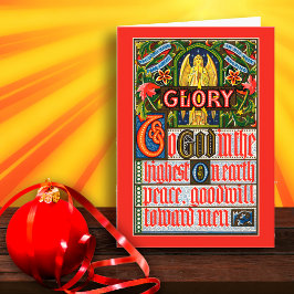 Tarjeta Festiva Gloria a Dios en lo más alto...