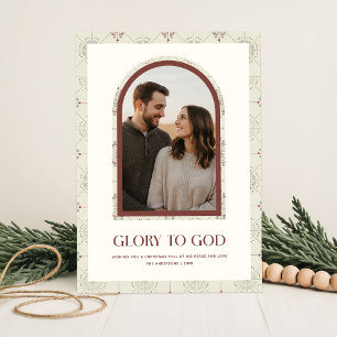 Tarjeta Festiva Gloria a Dios Foto de Arco Religioso Moderno de Na