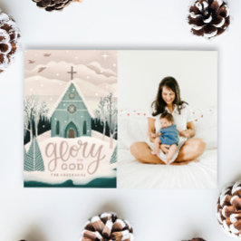 Tarjeta Festiva Gloria a Dios | Foto de Iglesia de Navidades Relig
