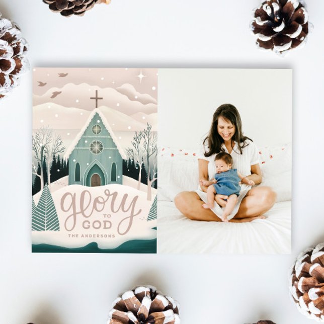 Tarjeta Festiva Gloria a Dios | Foto de Iglesia de Navidades Relig (Subido por el creador)