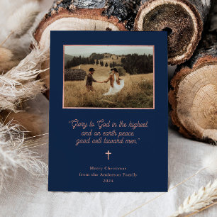 Tarjeta Festiva Gloria a Dios   Navidades de fotografía de la Mari