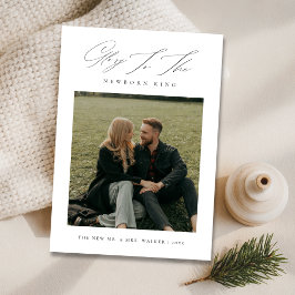 Tarjeta Festiva Gloria a la nueva foto del rey recién nacido