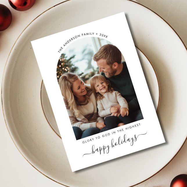 Tarjeta Festiva Gloria De Los navidades A Dios Cute Foto Familiar  (Subido por el creador)