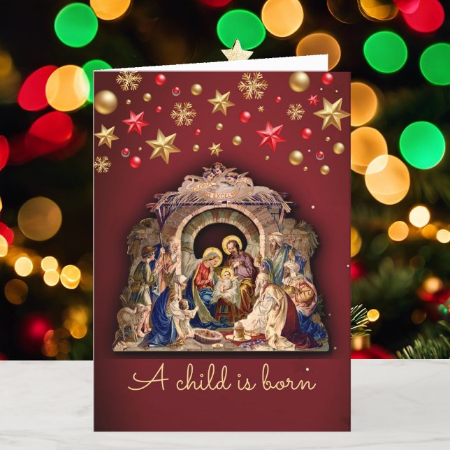 Tarjeta Festiva Gloria De Los navidades A La Foto Del Recién Nacid (Subido por el creador)