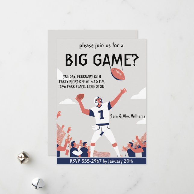 Tarjeta Festiva "Gloria del Día del Juego: Super Bowl Bash 2025" (Anverso/Reverso In Situ)