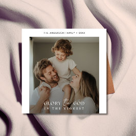 Tarjeta Festiva Gloria Moderna A Dios Navidades Religiosos