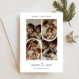 Tarjeta Festiva Gloria religiosa a Dios Navidades Arch Foto