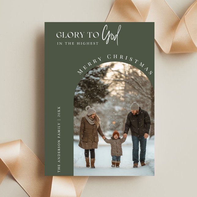 Tarjeta Festiva Gloria Religiosa A Dios Navidades Foto De Arco (Subido por el creador)