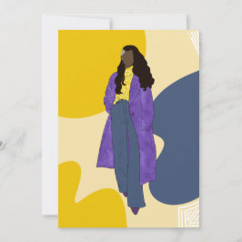 Tarjeta Festiva Gloria Sunshine - Arte negro único hecho a mano