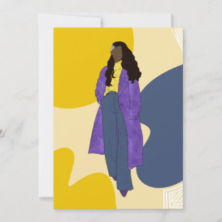 Tarjeta Festiva Gloria Sunshine - Arte negro único hecho a mano