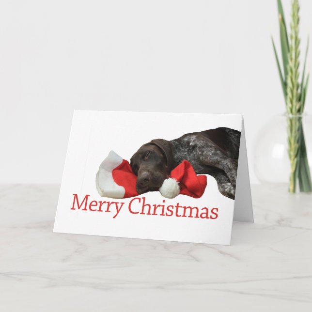 Tarjeta Festiva Glossy Grizzly Merry Christmas card (Anverso)